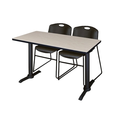 Cain Rectangle Tables > Training Tables > Cain Training Table & Chair Sets, 48 W, 24 L, 29 H, Maple MTRCT4824PL44BK